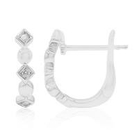 Pendientes en plata con Diamante I1 (G)
