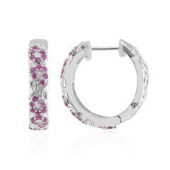 Pendientes en plata con Zafiro rosado (Remy Rotenier)