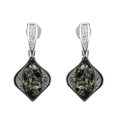 Pendientes en plata con Ámbar báltico (dagen)