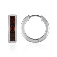 Pendientes en plata con Granate de Mozambique