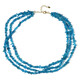 Collar en plata con Apatita azul neón