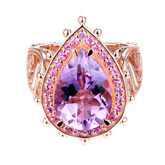 Anillo en plata con Amatista Rosa de Francia (Dallas Prince Designs)