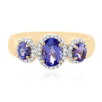Anillo en oro con Tanzanita