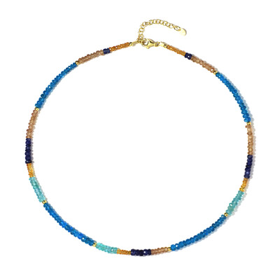 Collar en plata con Zafiro azul de Madagascar (Riya)
