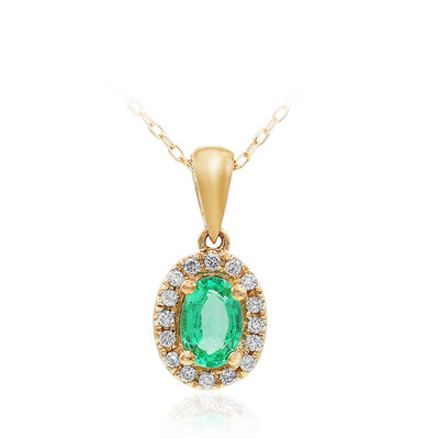 Collar en oro con Esmeralda de Zambia AAA