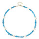 Collar en plata con Apatita azul neón (Riya)