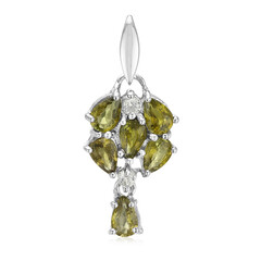 Colgante en plata con Turmalina cuprífera