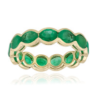 Anillo en oro con Esmeralda de Zambia