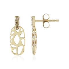 Pendientes en oro con Diamante champán I2 (Ornaments by de Melo)