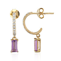 Pendientes en plata con Amatista
