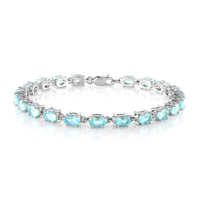 Brazalete en plata con Apatita azul