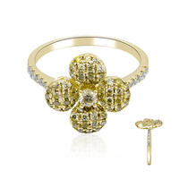 Anillo en oro con Diamante amarillo SI2 (CIRARI)