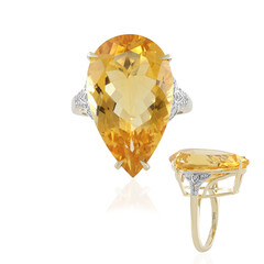Anillo en oro con Citrino de Madeira