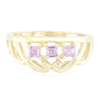 Anillo en oro con Zafiro de Ceilán púrpura no calentado