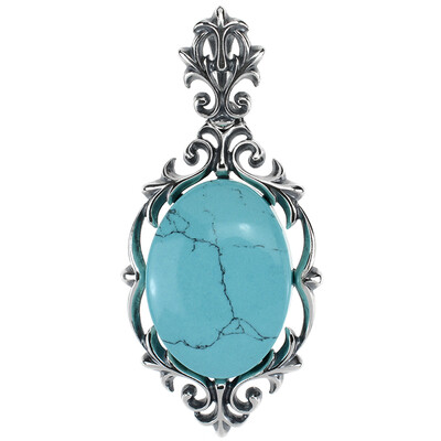 Colgante en plata con Turquesa (dagen)