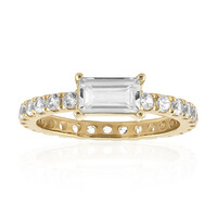 Anillo en plata con Topacio blanco