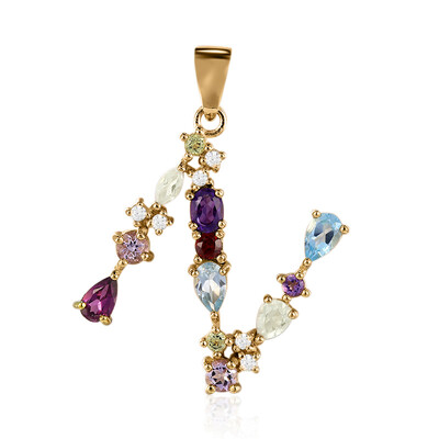 Colgante en plata con Topacio azul cielo