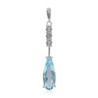 Colgante en plata con Topacio azul cielo