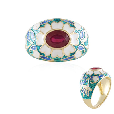 Anillo en plata con Rubí de Madagascar (Adela Silber)