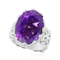 Anillo en plata con Amatista de Zambia (Dallas Prince Designs)
