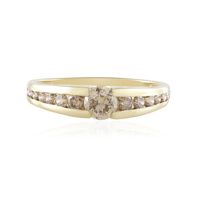 Anillo en oro con Diamante champán I2