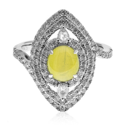 Anillo en oro con Crisoberilo ojo de gato (CIRARI)