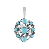 Colgante en plata con Turquesa bella durmiente (Desert Chic)