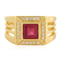 Anillo de hombre en plata con Rubí de Madagascar
