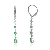 Pendientes en oro con Granate tsavorita AAA (CIRARI)