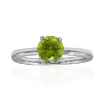 Anillo en plata con Peridoto de Birmania