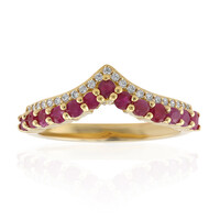 Anillo en plata con Rubí