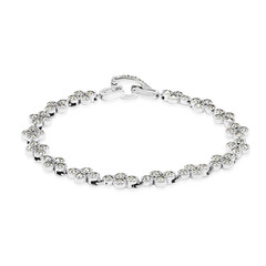Brazalete en plata con Marcasita