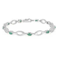 Brazalete en plata con Esmeralda de Socoto