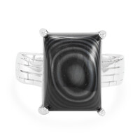 Anillo de hombre en plata con Psilomelana