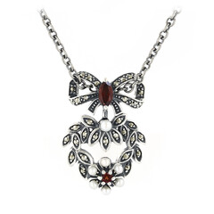 Collar en plata con Granate de Mozambique