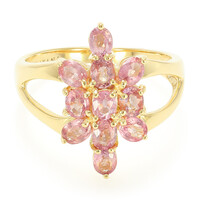 Anillo en oro con Zafiro Padparascha no calentado (AMAYANI)