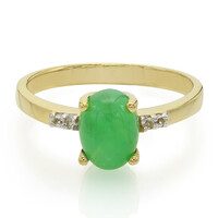 Anillo en plata con Crisoprasa imperial