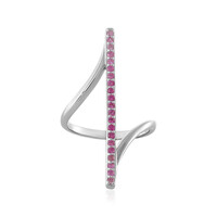 Anillo en plata con Zafiro rosado