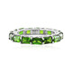 Anillo en plata con Diópsido de Rusia (de Melo)
