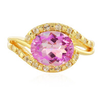 Anillo en plata con Topacio aniversario