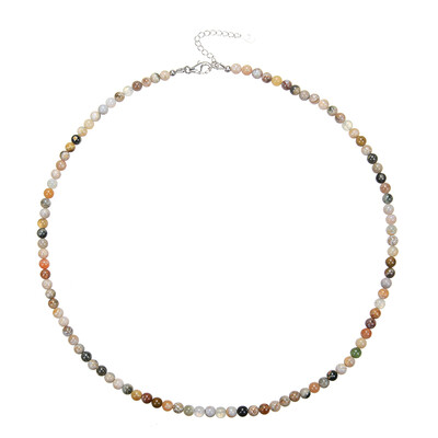 Collar en plata con Jaspe océano