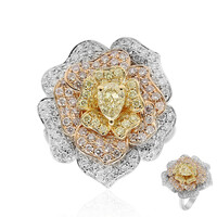 Anillo en oro con Diamante amarillo SI2 (CIRARI)