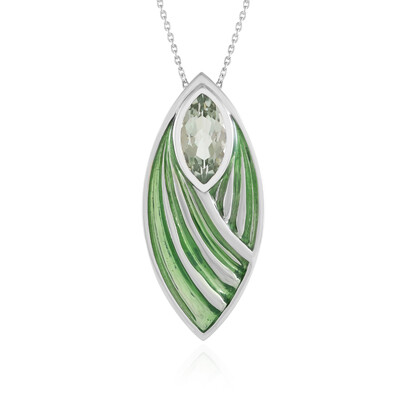 Collar en plata con Amatista verde (Adela Silber)