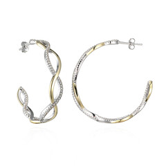 Pendientes en plata con Topacio blanco (Adela Silber)