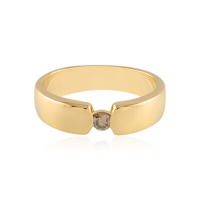 Anillo en plata con Diamante chocolate I3