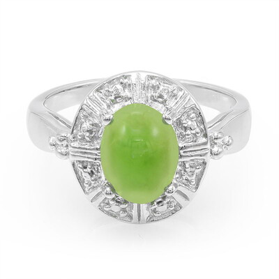 Anillo en plata con Crisoprasa imperial