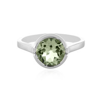 Anillo en plata con Amatista verde