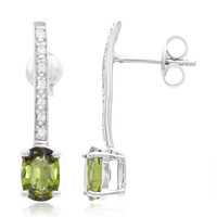 Pendientes en plata con Turmalina cuprífera