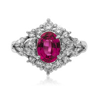 Anillo en platino con Zafiro rosado (CIRARI)