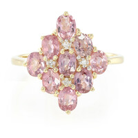 Anillo en oro con Zafiro Padparascha no calentado (AMAYANI)